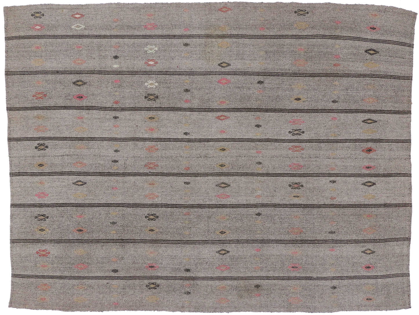 7 x 9 Vintage Turkish Kilim Rug 74133