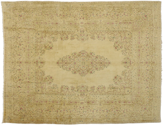 9 x 11 Vintage Persian Kerman Rug 74200