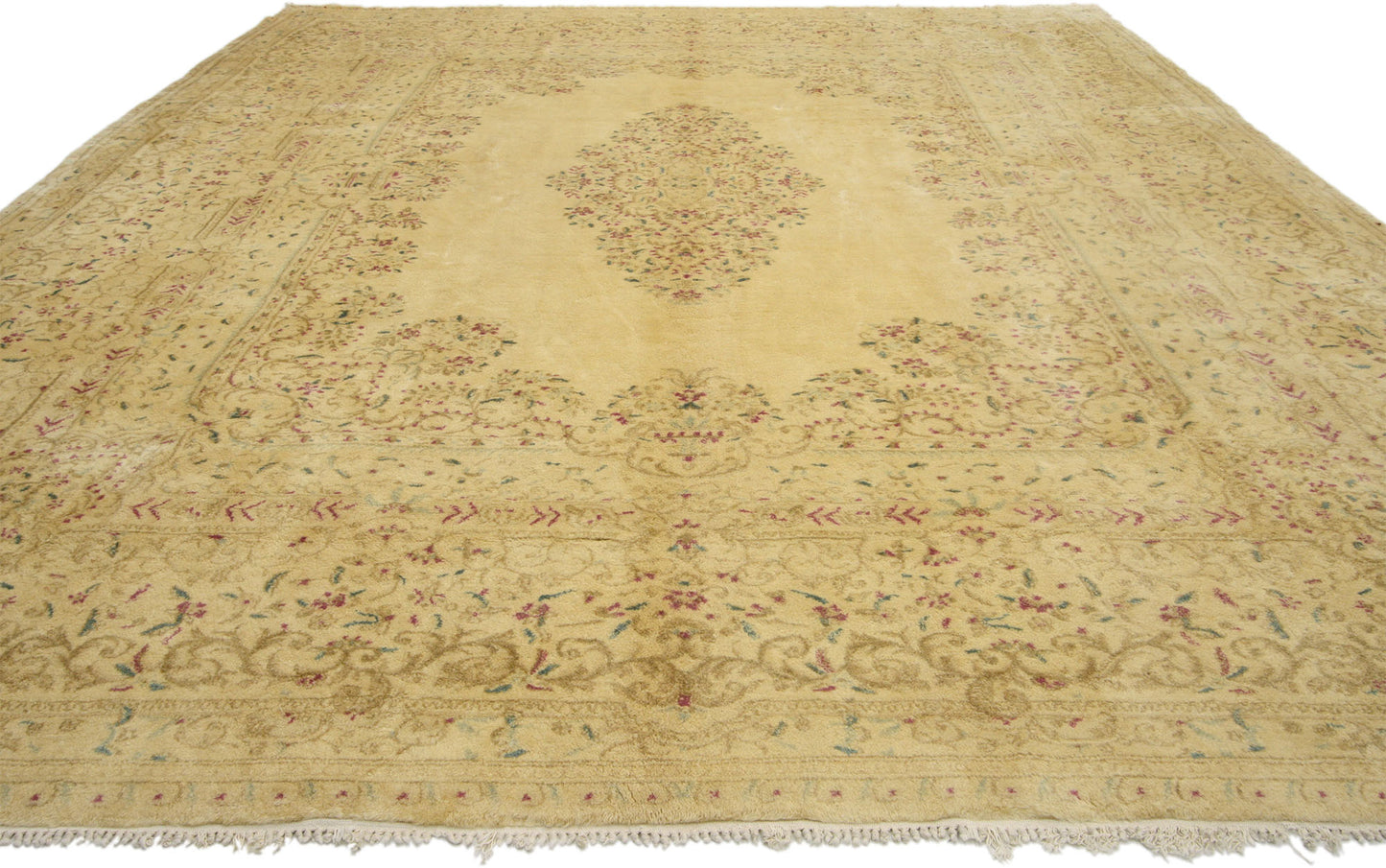 9 x 11 Vintage Persian Kerman Rug 74200