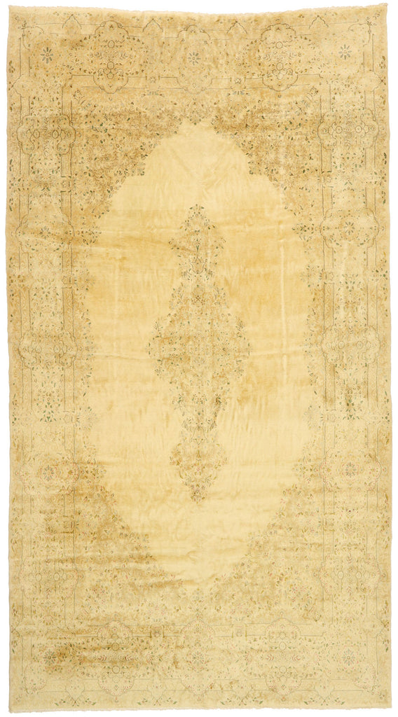 10 x 19 Vintage Persian Kerman Rug 74207