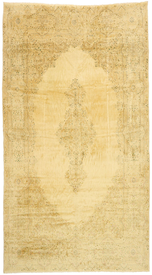 10 x 19 Vintage Persian Kerman Rug 74207