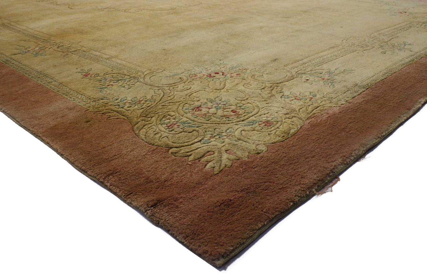 12 x 23 Antique Spanish Savonnerie Rug 74231