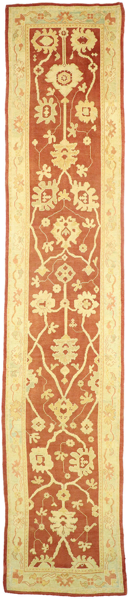 4 x 21 Antique Turkish Oushak Rug 74233