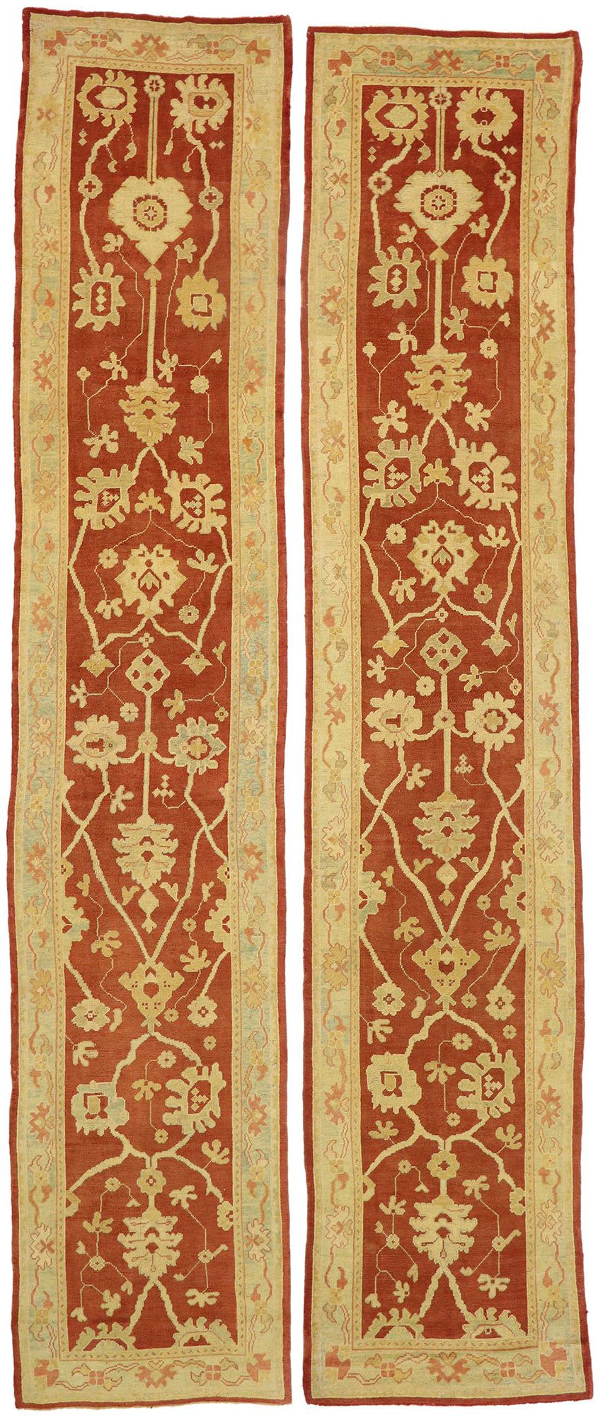 4 x 21 Antique Turkish Oushak Rug 74233