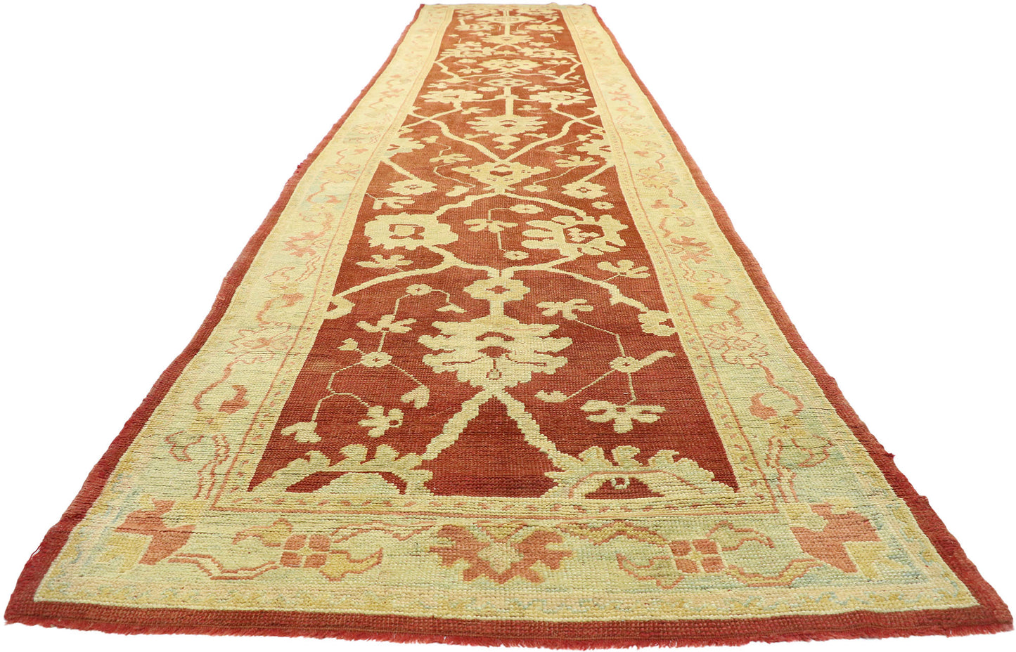 4 x 21 Antique Turkish Oushak Rug 74233