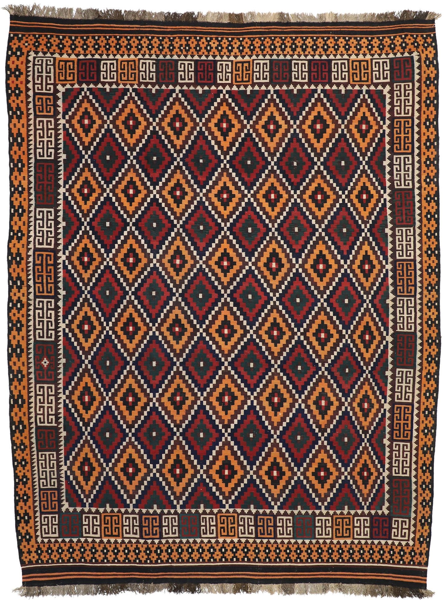 10 x 13 Vintage Afghan Kilim Rug 74277