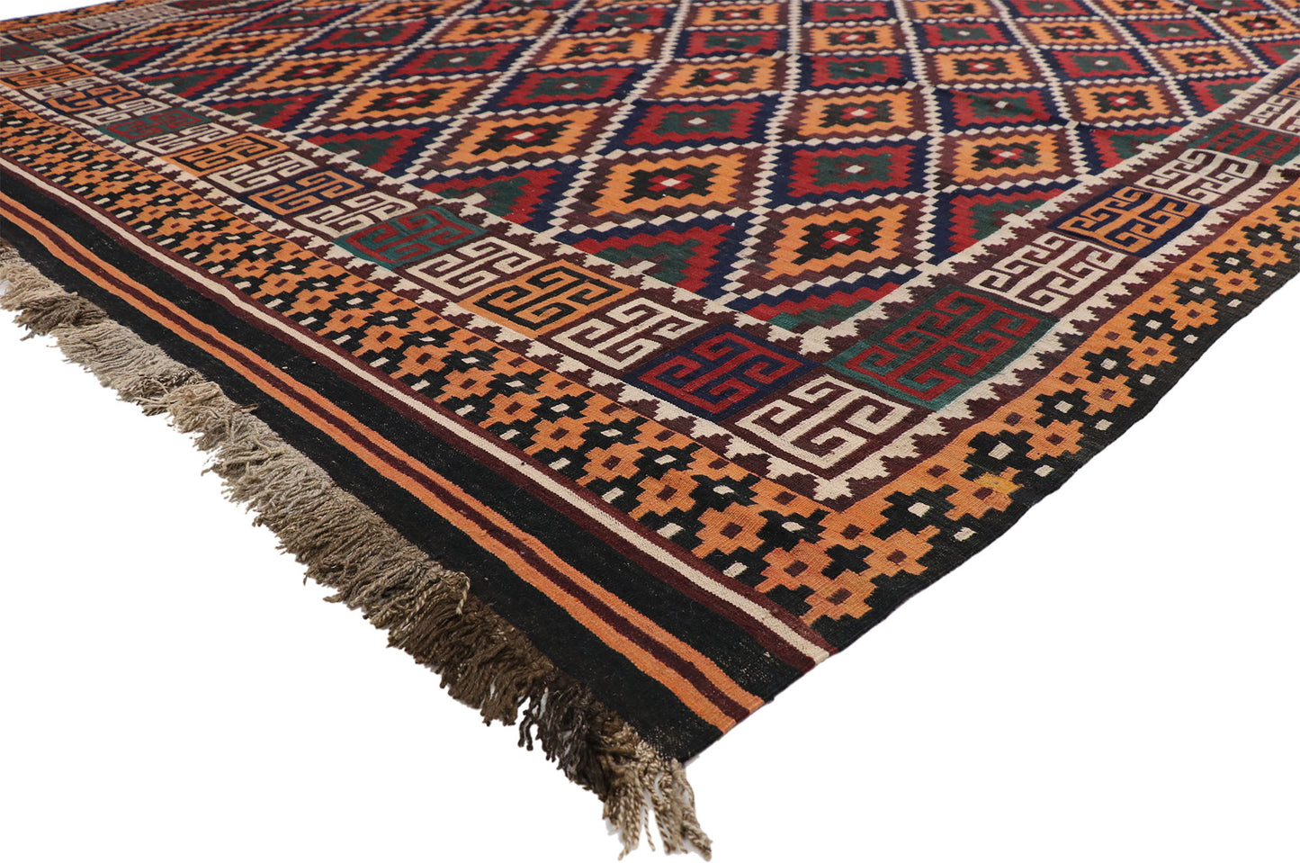 10 x 13 Vintage Afghan Kilim Rug 74277