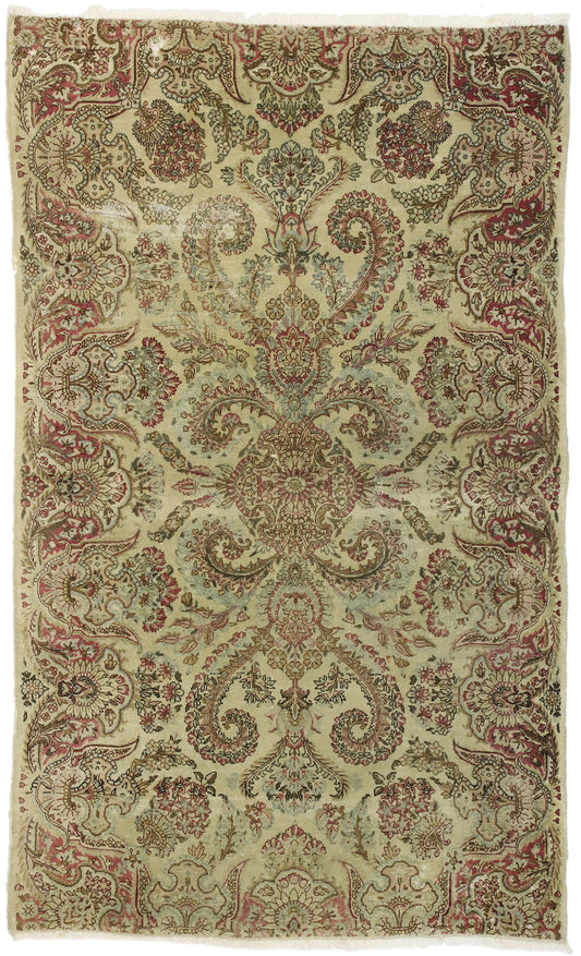 4 x 6 Antique Persian Kerman Rug 74282