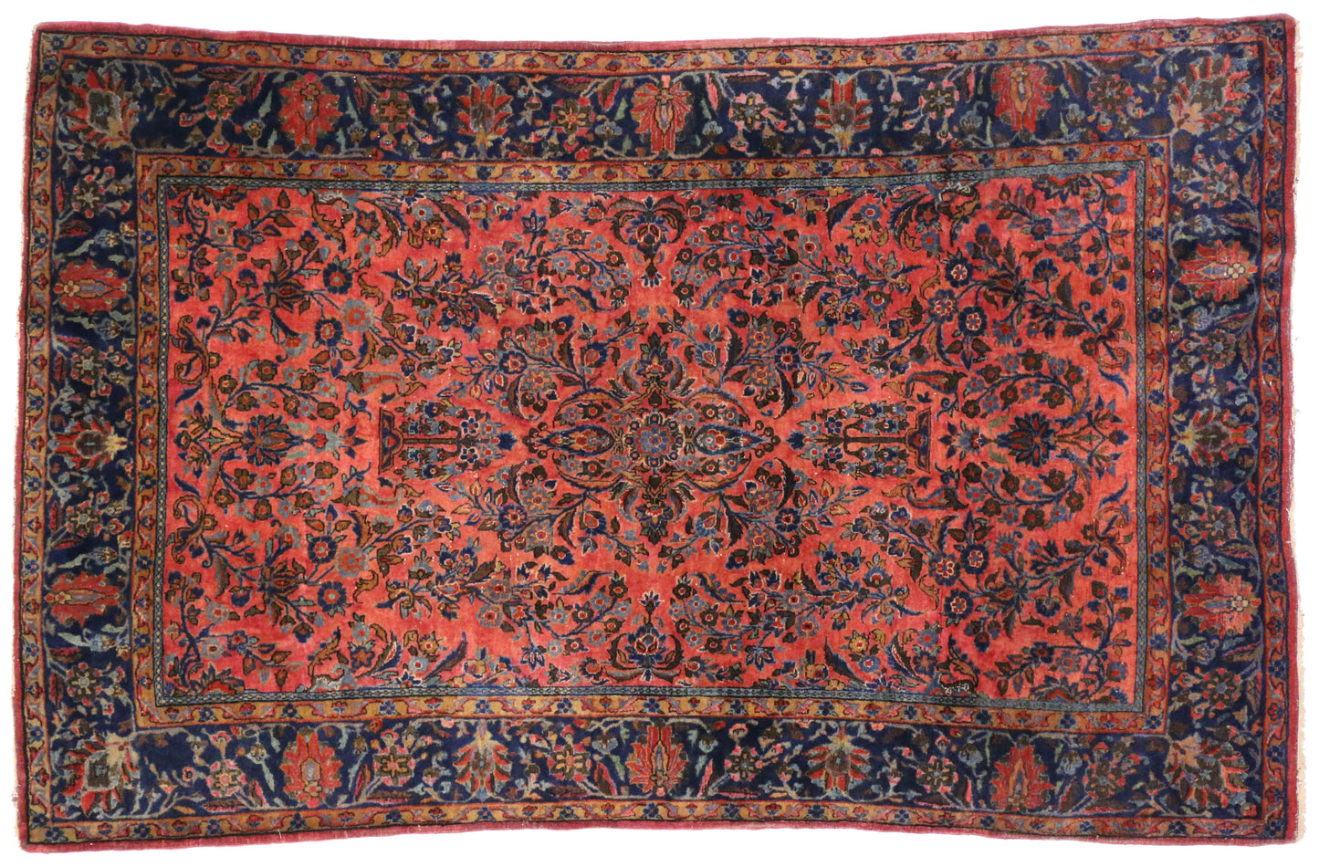 4 x 7 Antique Kashan Rug 74299