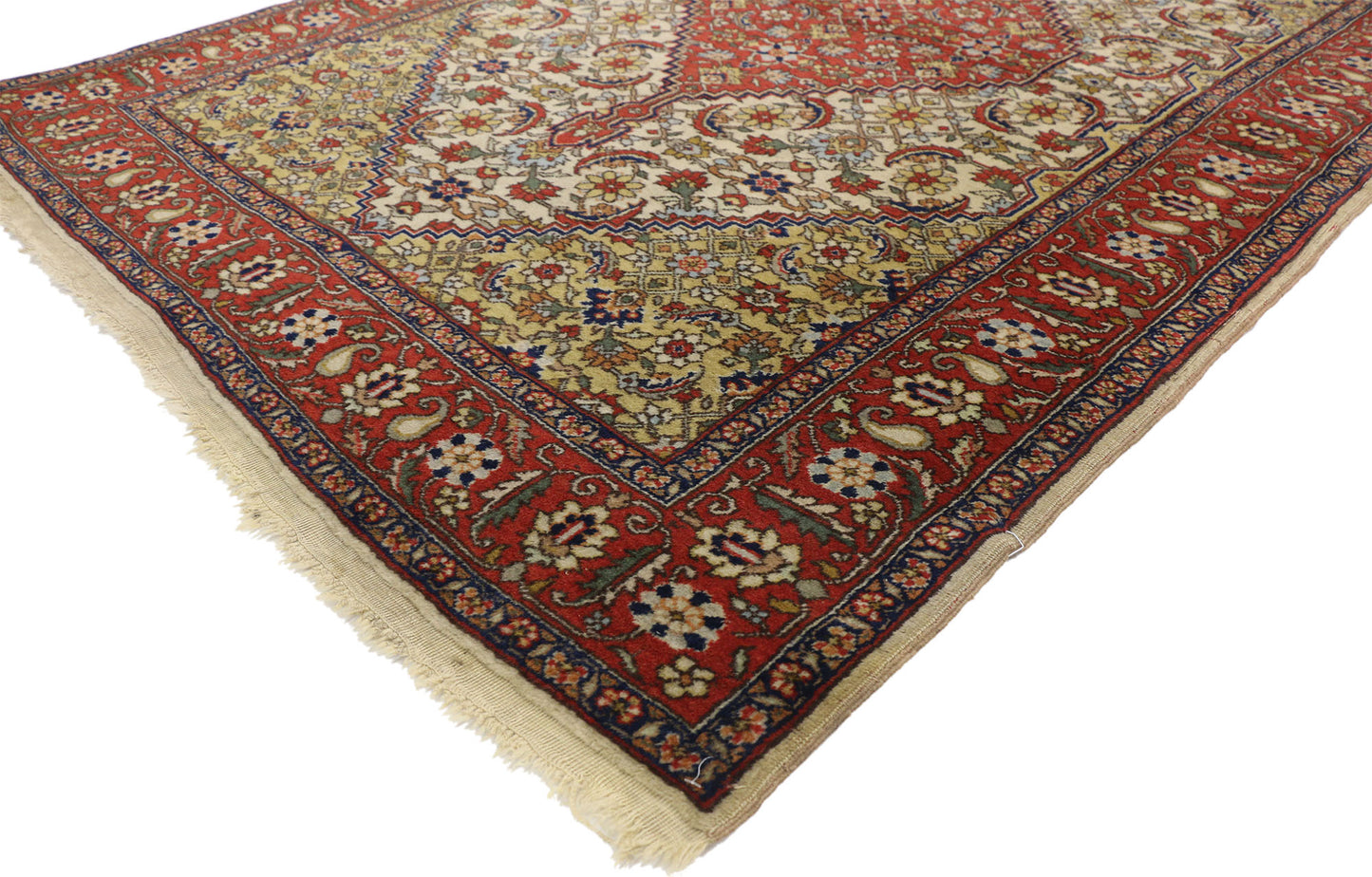4 x 7 Antique Romanian Mahi Tabriz Rug 74300