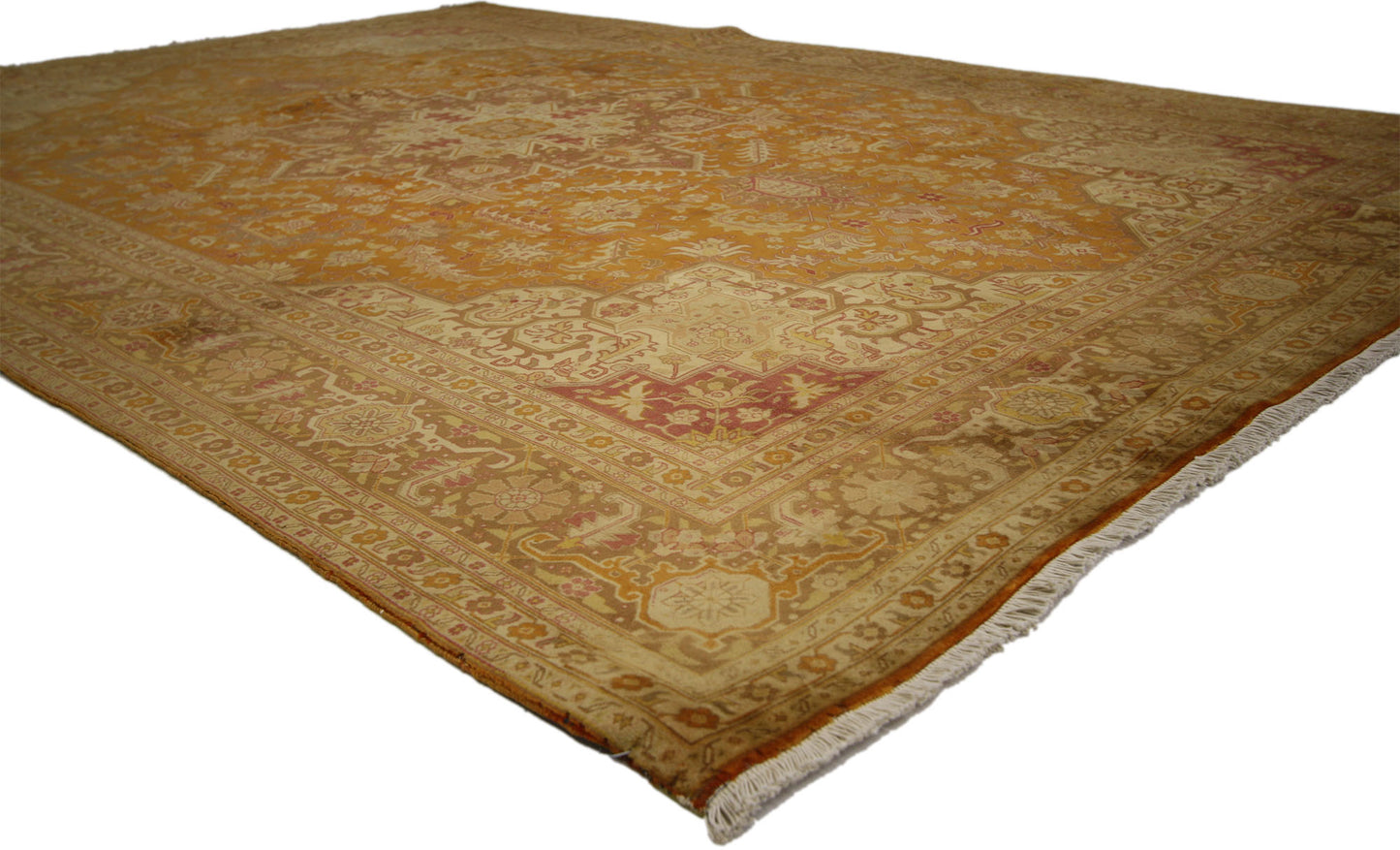 7 x 10 Vintage Persian Tabriz Rug 74302