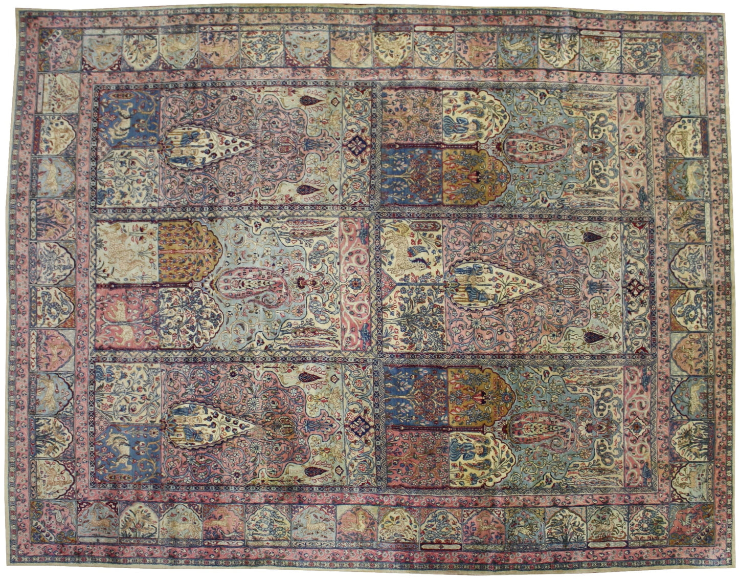 10 x 13 Antique Kerman Rug 74328