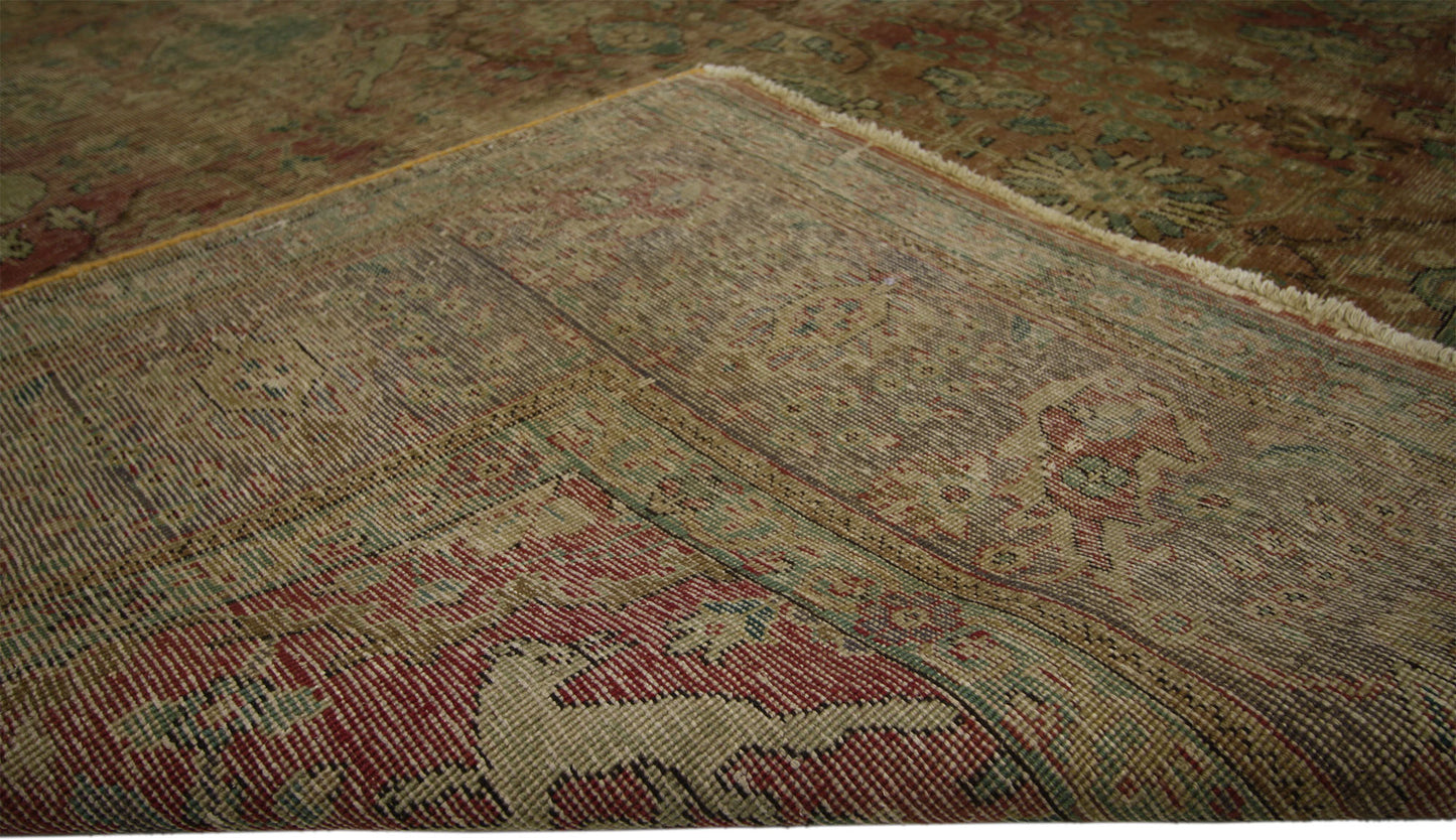 10 x 13 Vintage Tabriz Rug 74330