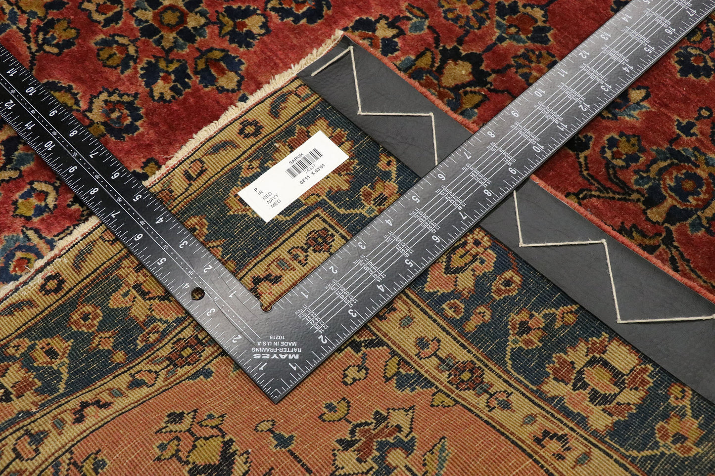 3 x 3 Antique Persian Sarouk Rug 74337