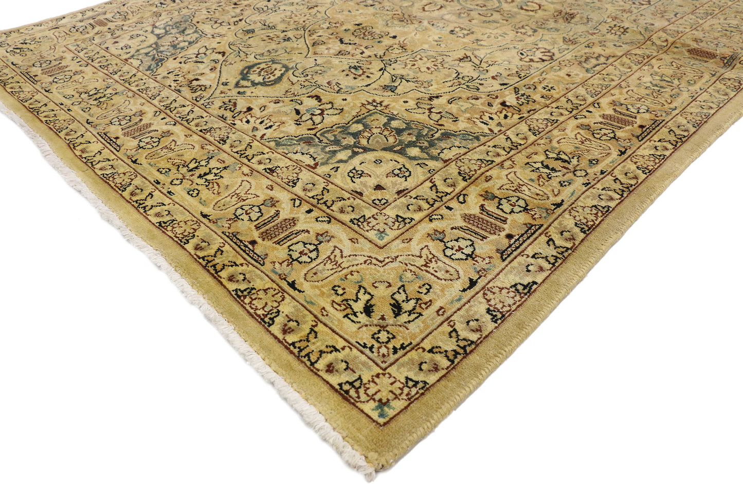 4 x 6 Vintage Indian Mashhad Rug 74339