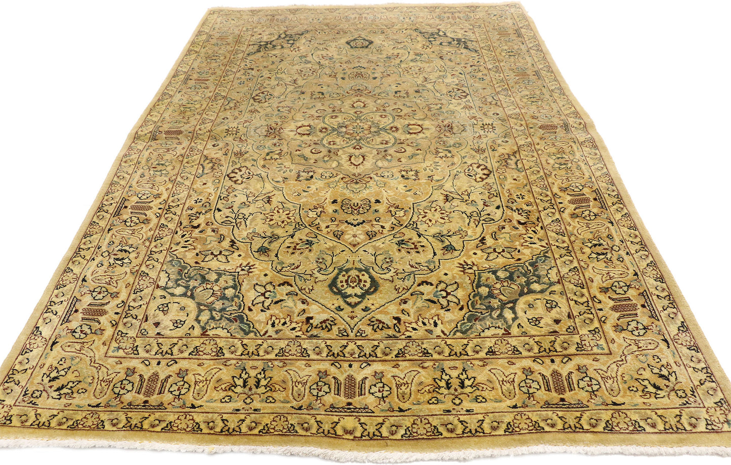 4 x 6 Vintage Indian Mashhad Rug 74339