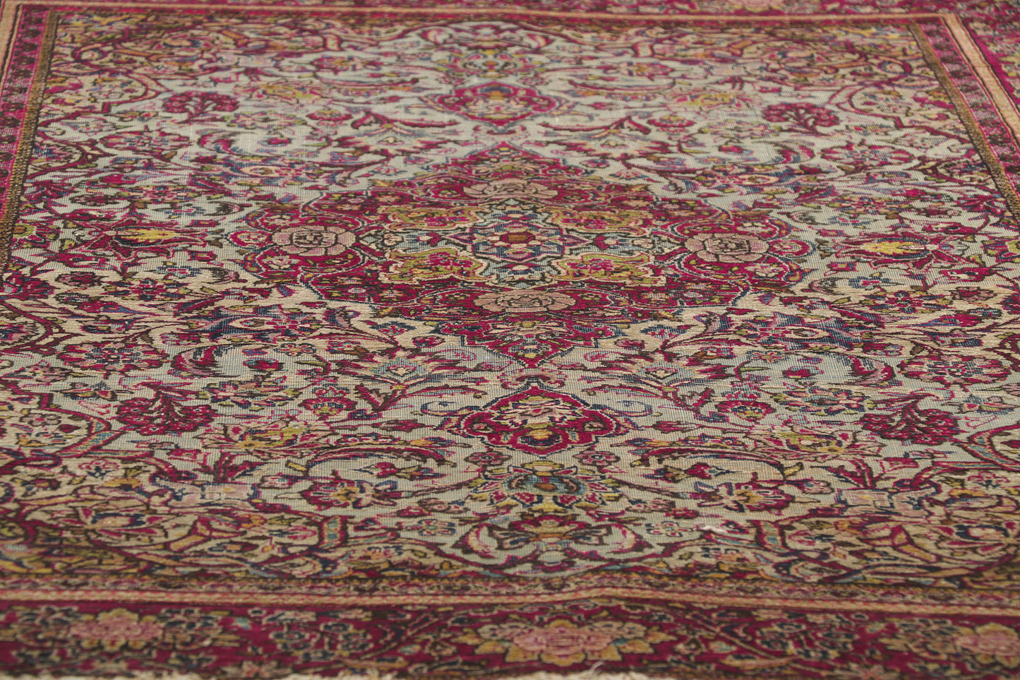 4 x 7 Antique Persian Kashan Rug 74340