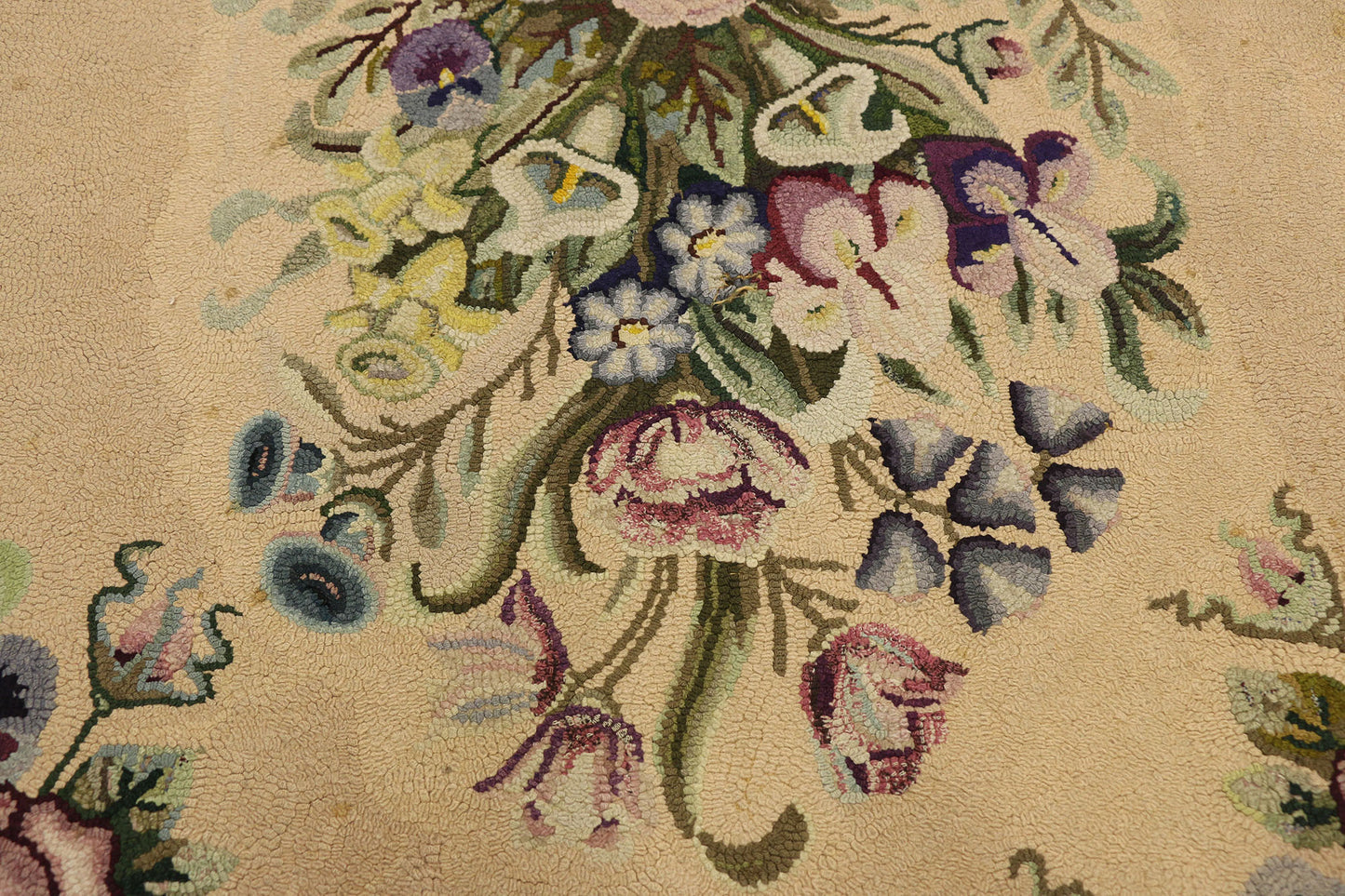 3 x 6 Antique American Hooked Rug 74344