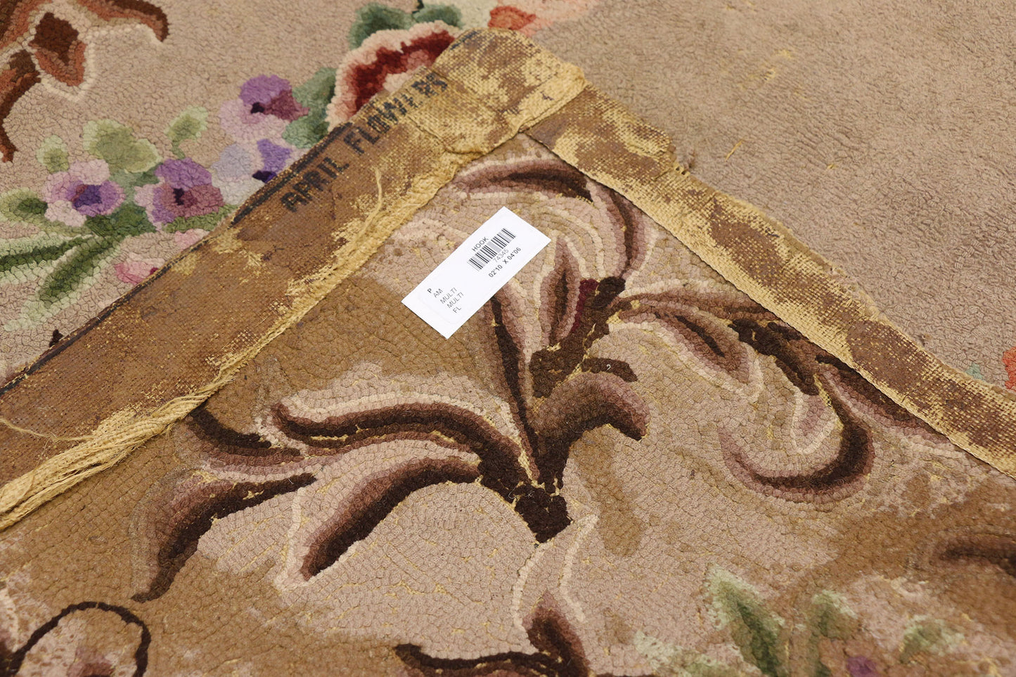3 x 4 Antique American Hooked Rug 74345