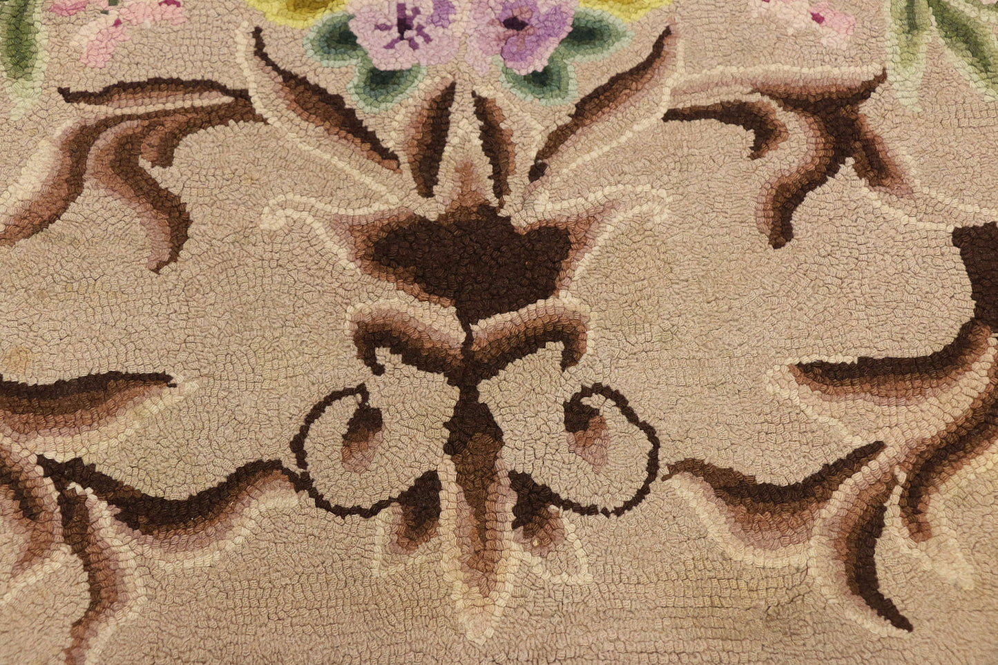 3 x 4 Antique American Hooked Rug 74345