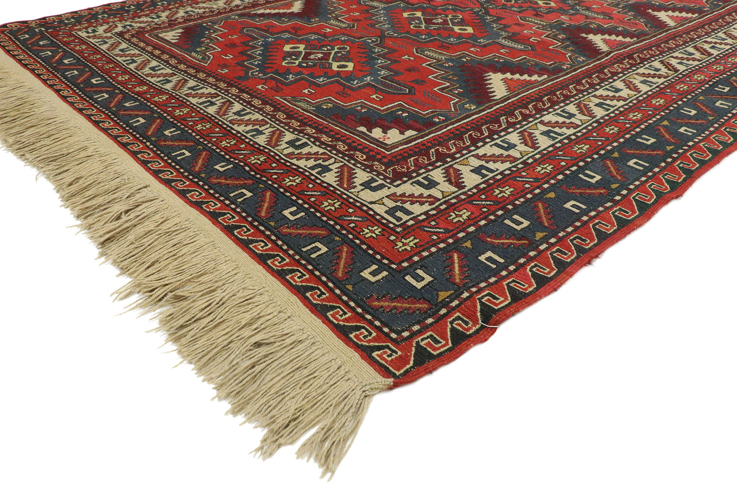 6 x 8 Antique Caucasian Soumak Rug 74375