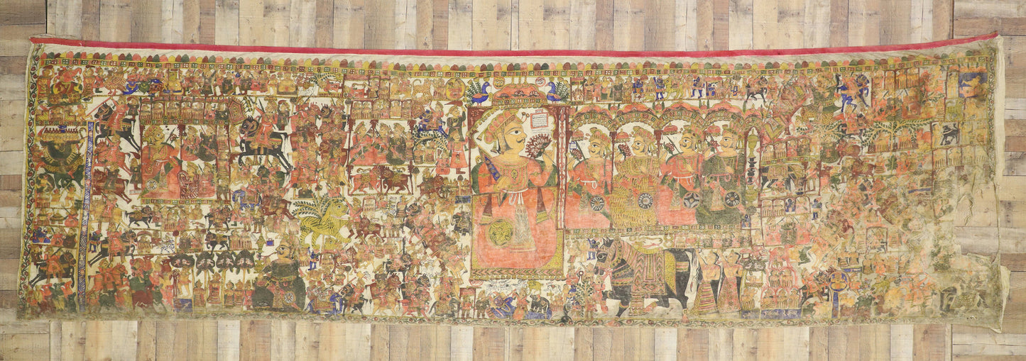 5 x 16 Antique Indian Tapestry 74417