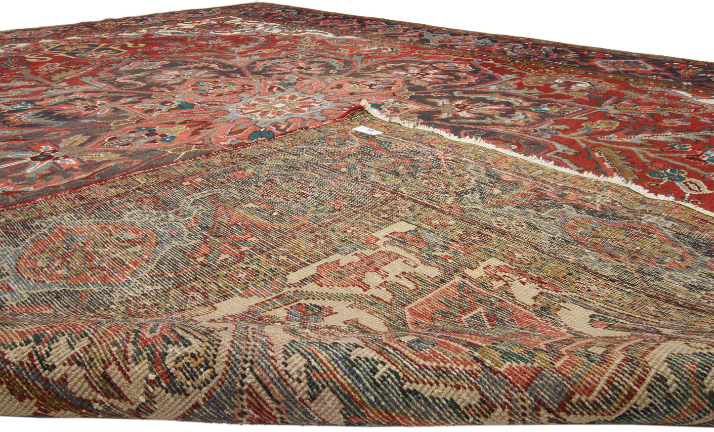 10 x 13 Vintage Persian Heriz Rug 74496