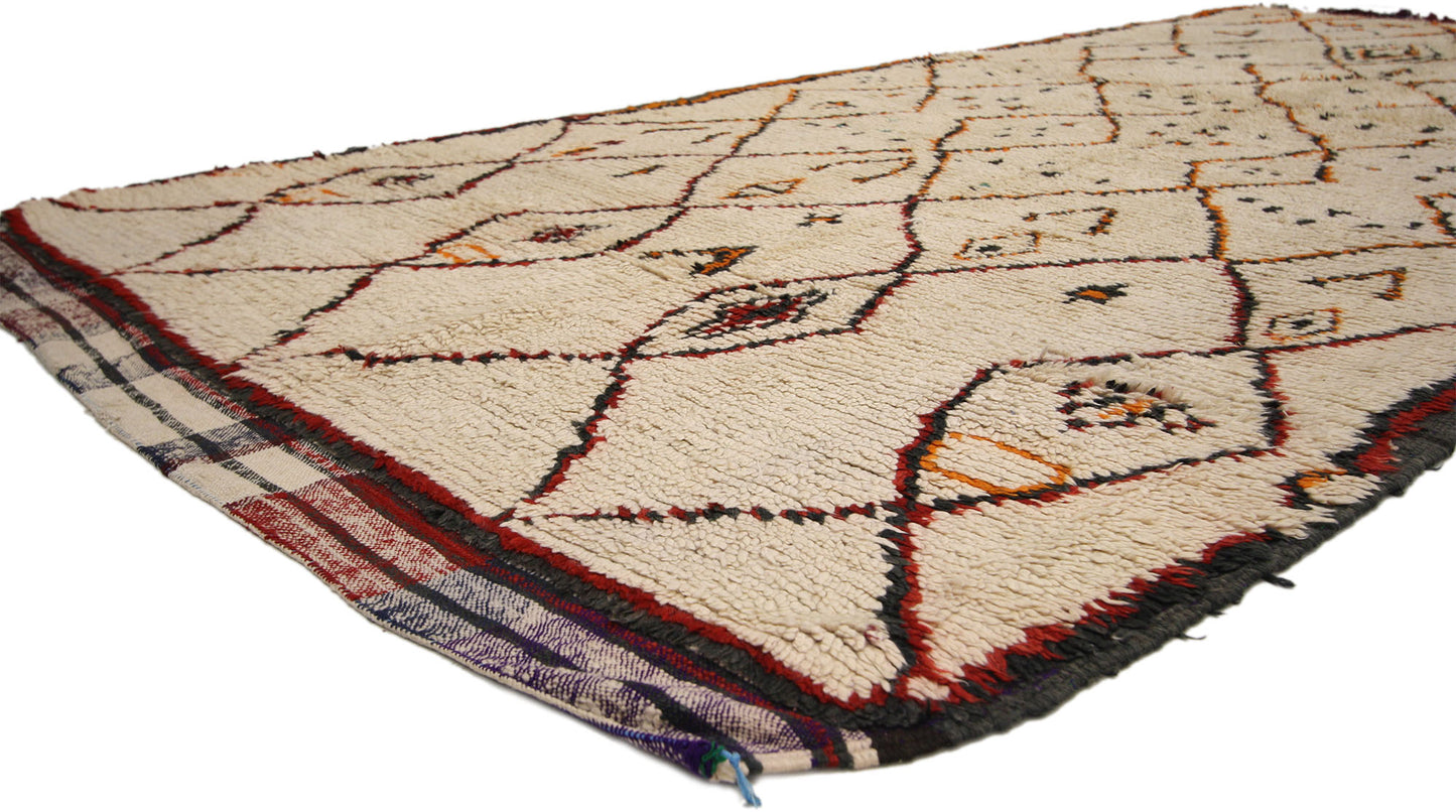 5 x 10 Vintage Moroccan Azilal Rug 74539