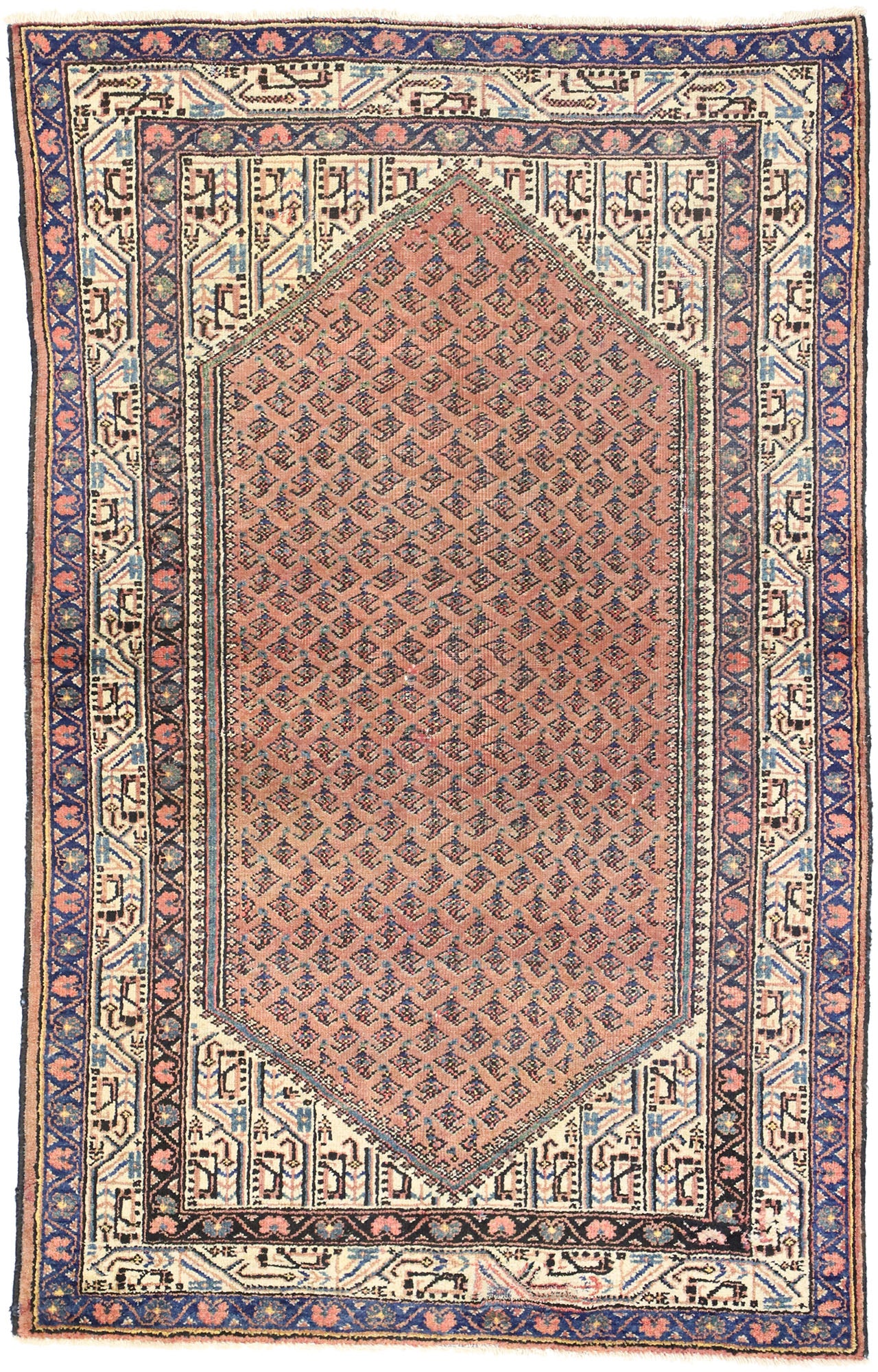 4 x 7 Vintage Persian Mahal Rug 74580