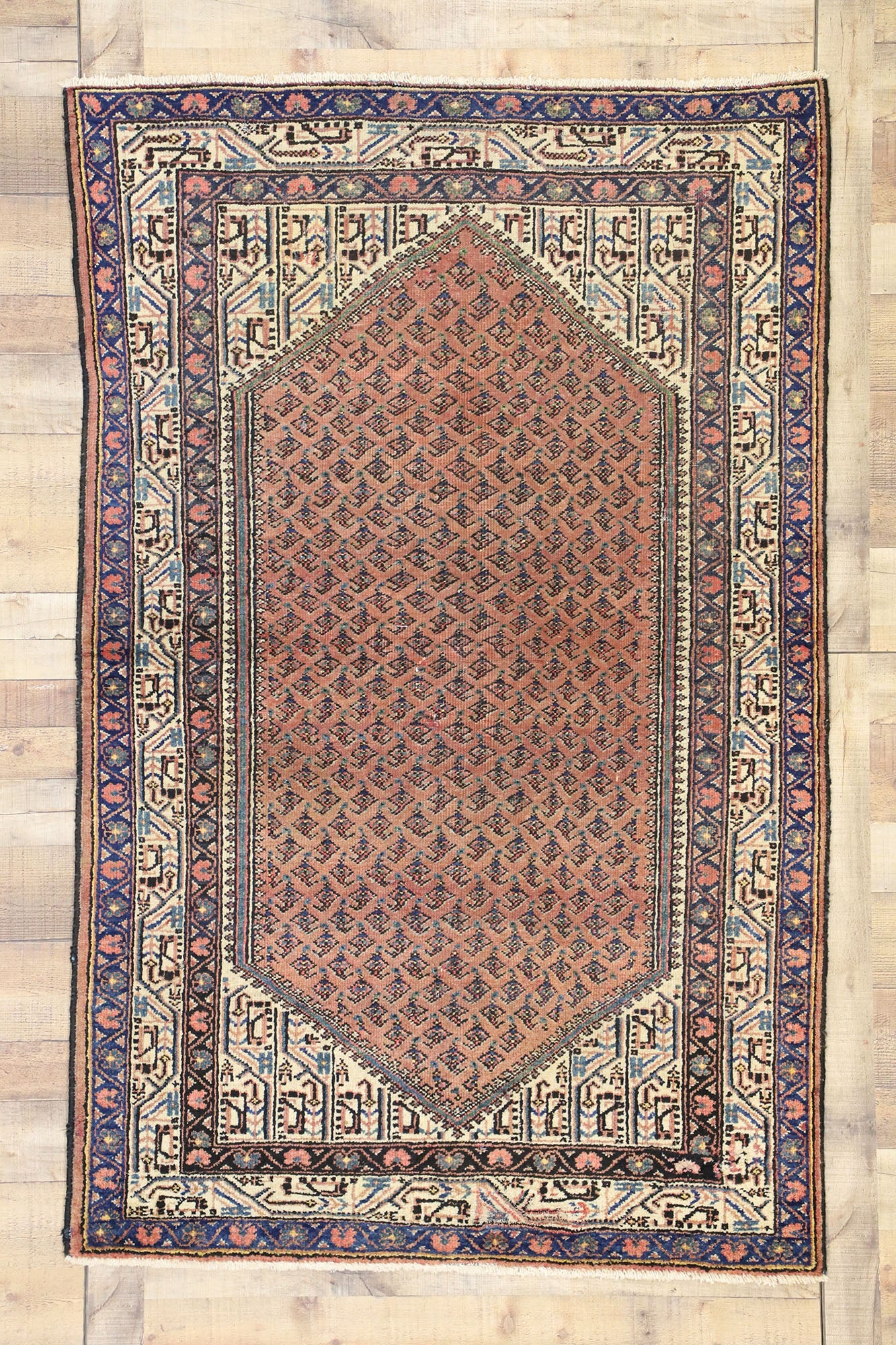 4 x 7 Vintage Persian Mahal Rug 74580