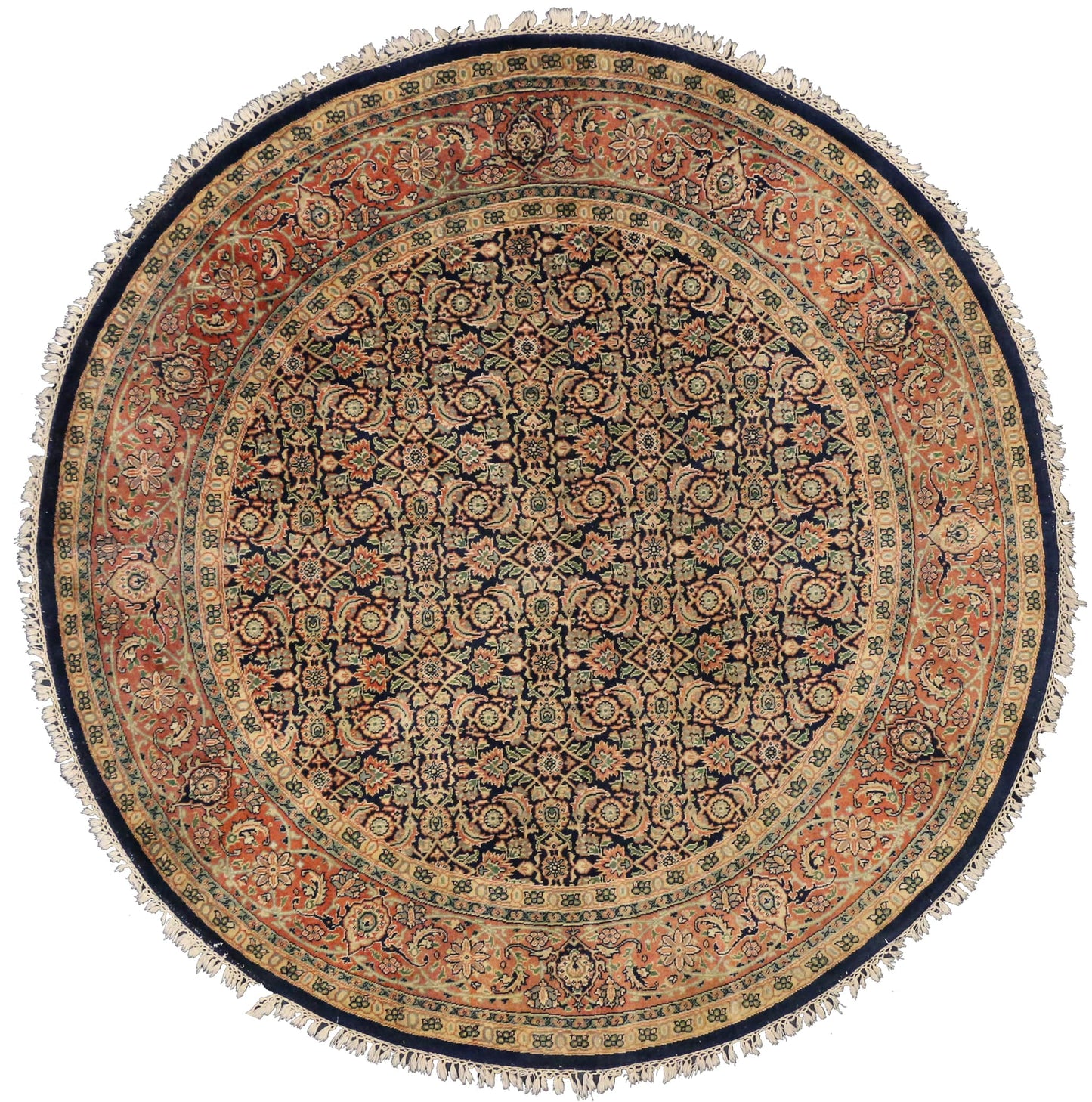 6 x 6 Vintage Indian Round Rug 74657