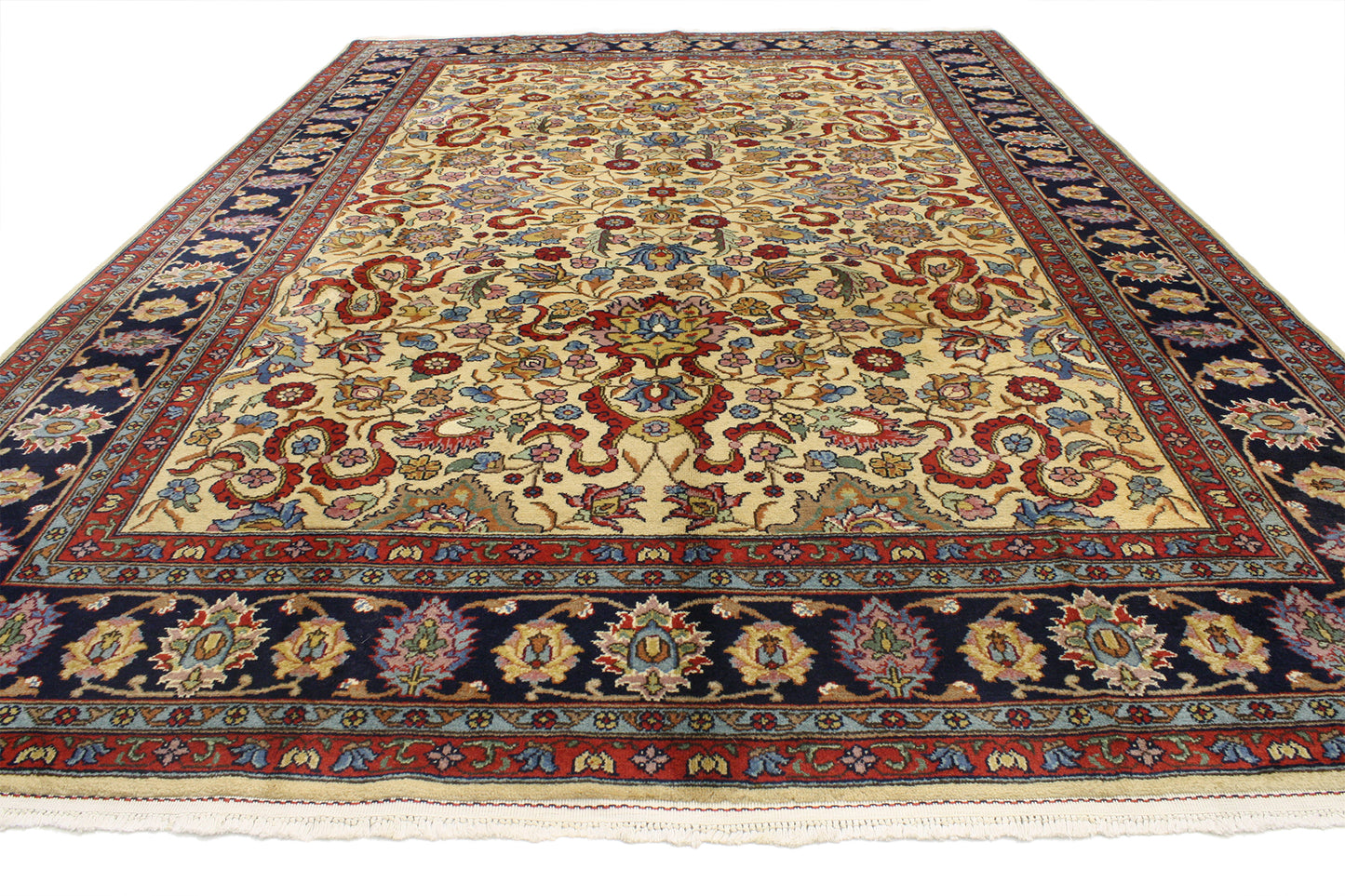 8 x 11 Vintage Romanian Isfahan Rug 74660