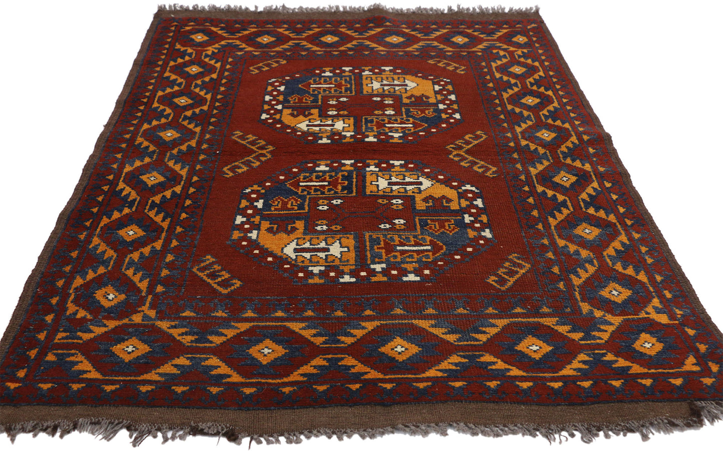 3 x 5 Vintage Afghan Rug 74664