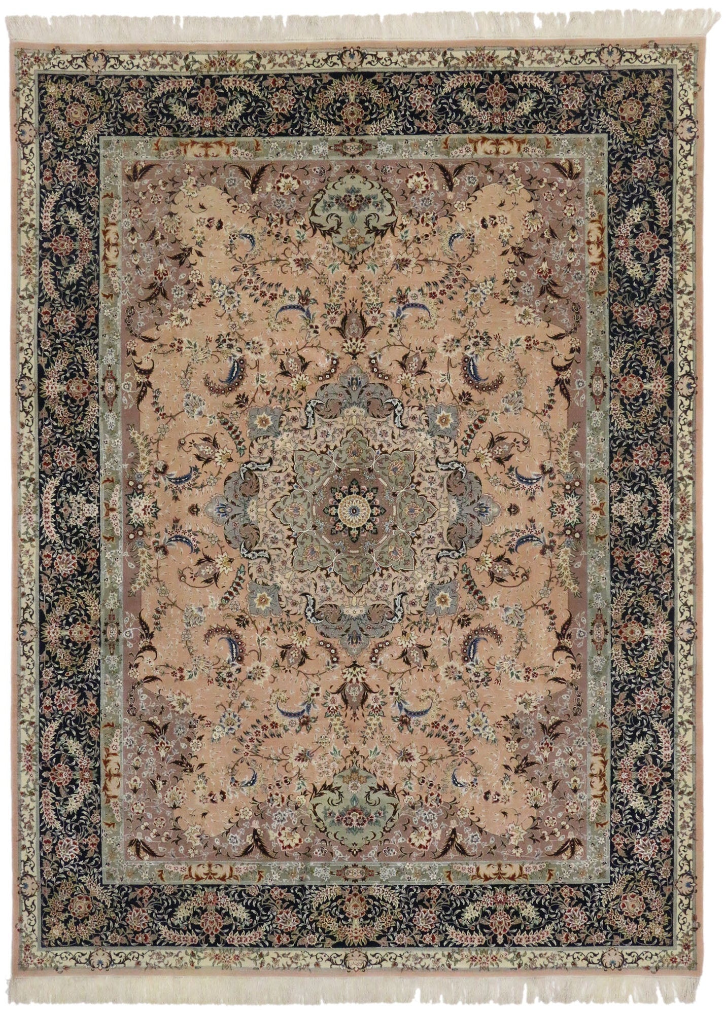 9 x 12 Vintage Persian Tabriz Rug 74838