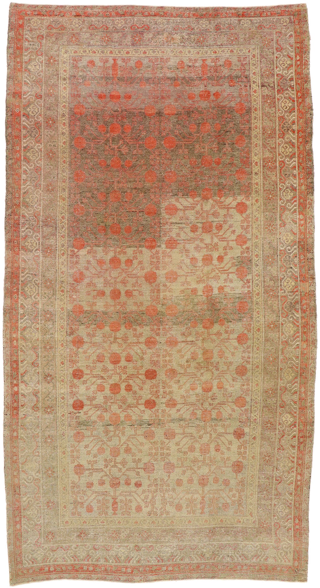 8 x 16 Antique Turkestan Khotan Rug 74841
