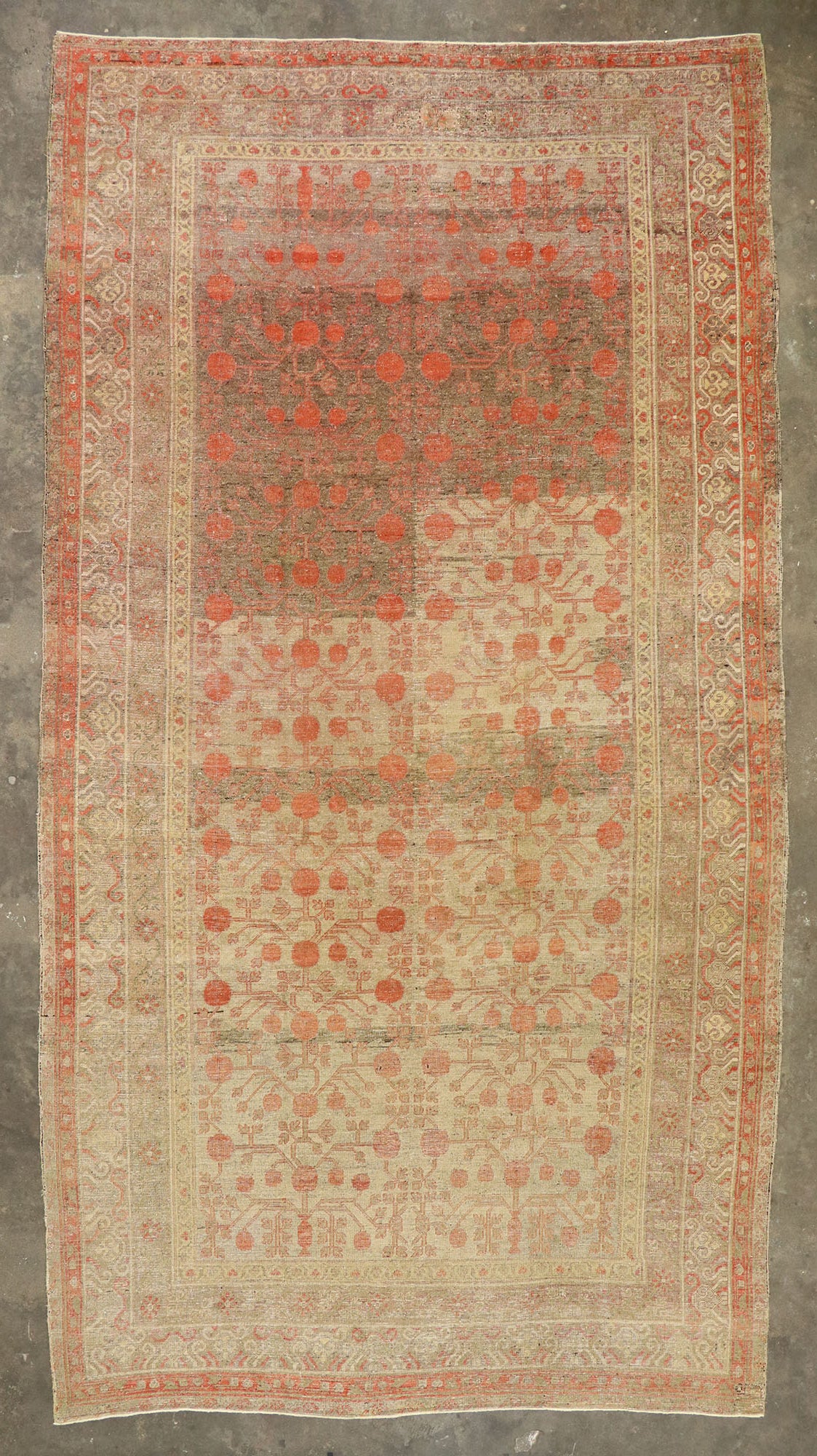 8 x 16 Antique Turkestan Khotan Rug 74841