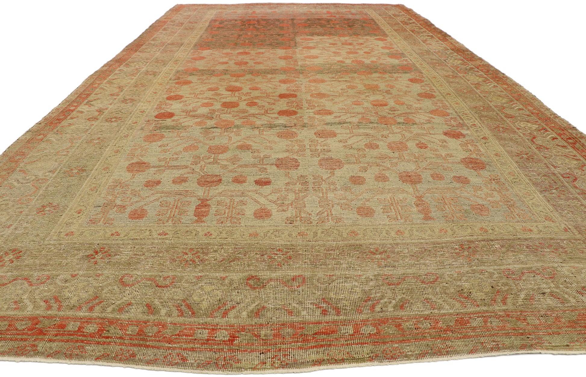 8 x 16 Antique Turkestan Khotan Rug 74841