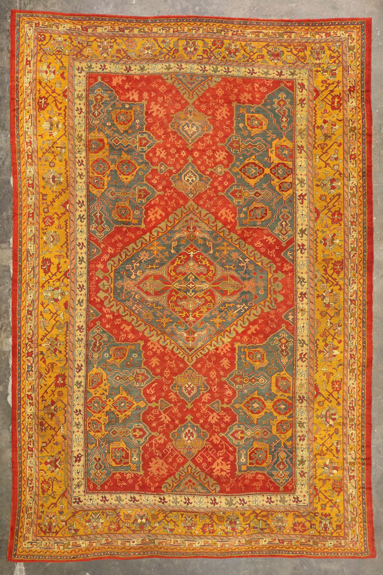 13 x 19 Antique Turkish Smyrna Rug 74864