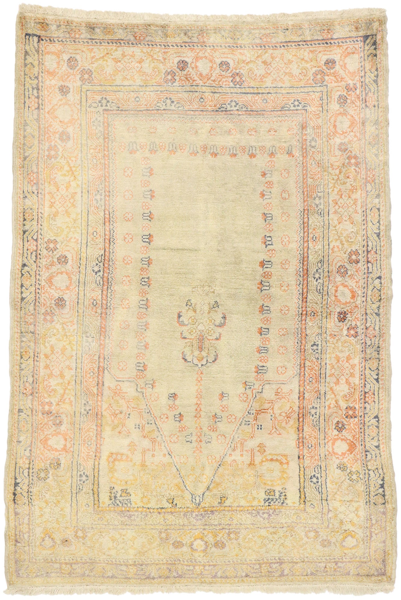 3 x 4 Vintage Turkish Sivas Prayer Rug 74891