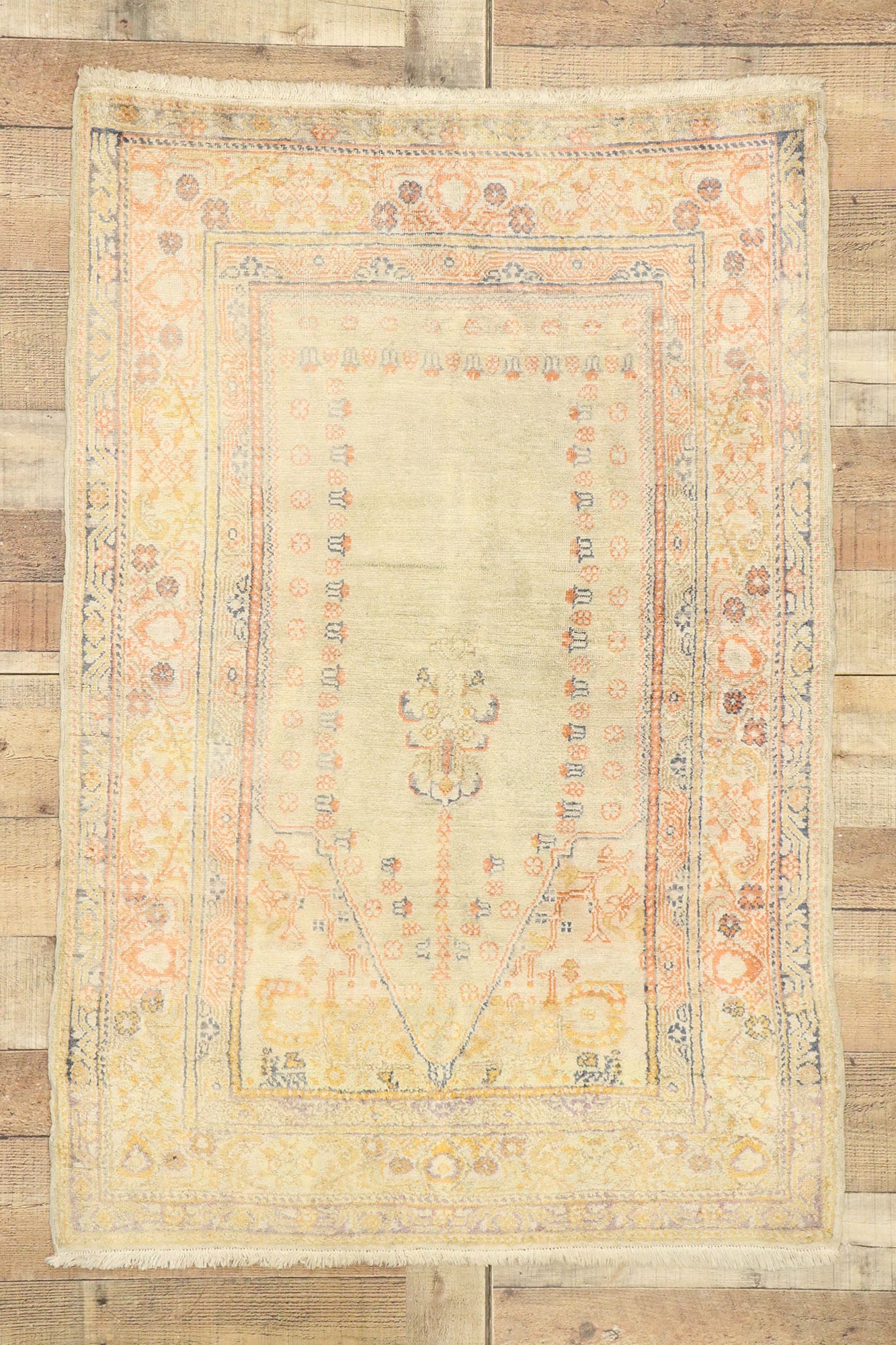 3 x 4 Vintage Turkish Sivas Prayer Rug 74891