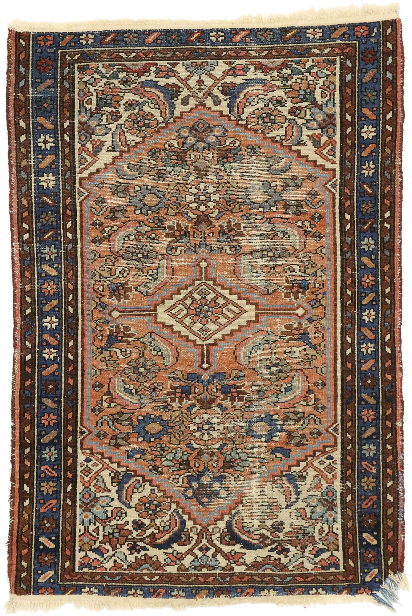 3 x 4 Antique Persian Hamadan Rug 74912