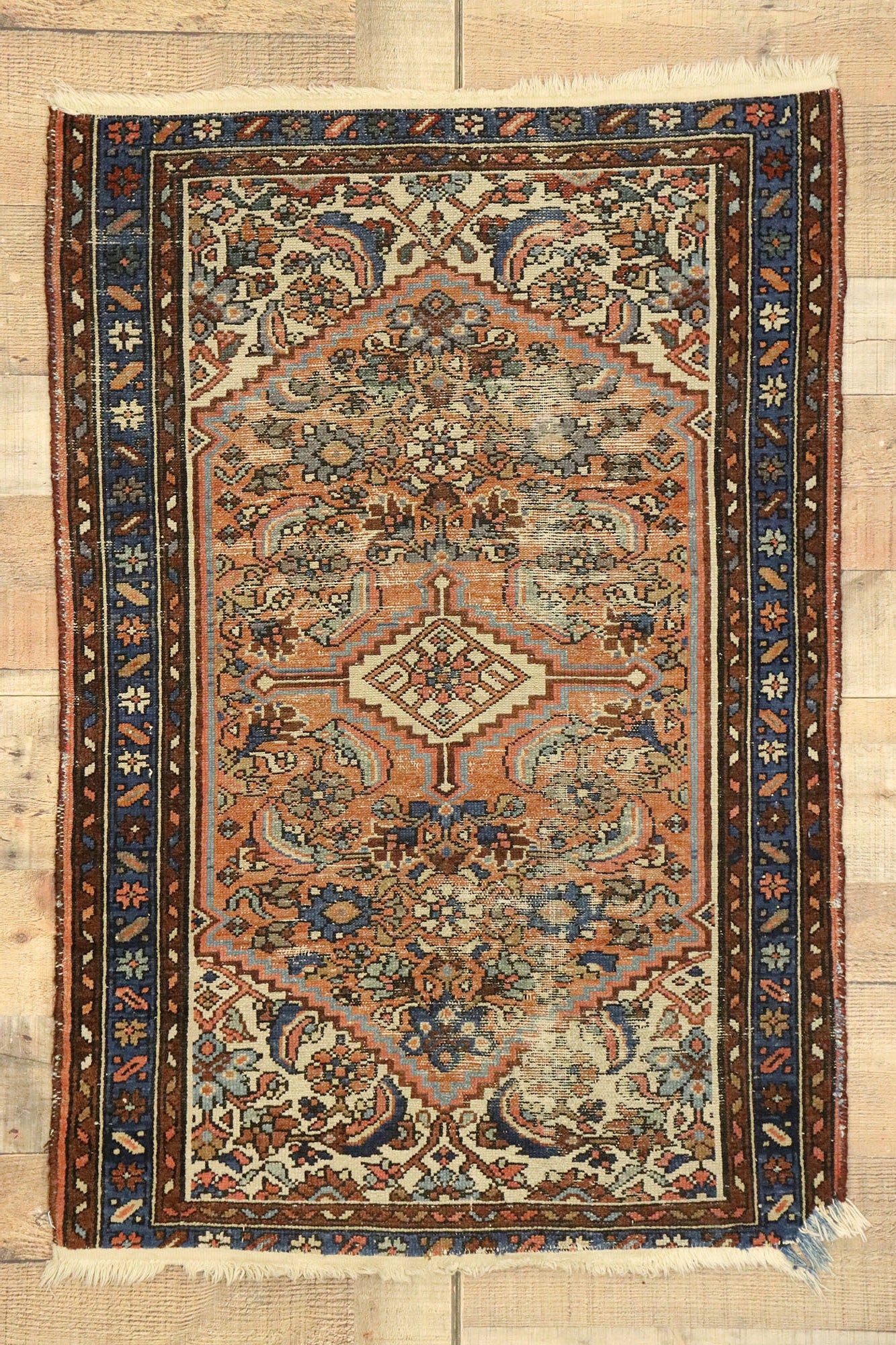3 x 4 Antique Persian Hamadan Rug 74912
