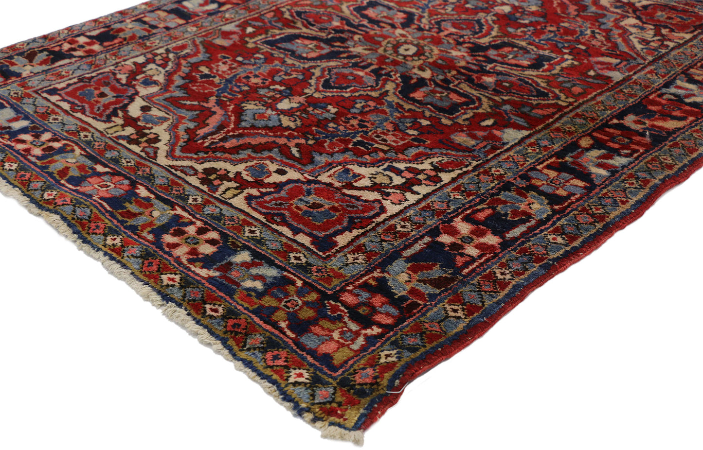 4 x 4 Vintage Persian Heriz Rug 74918