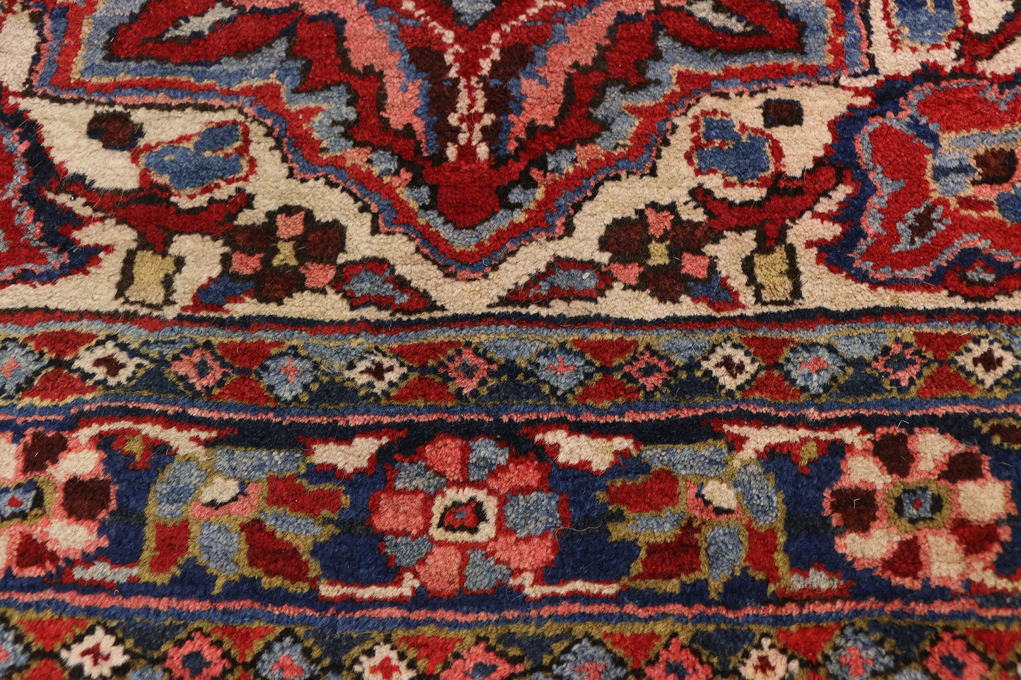 4 x 4 Vintage Persian Heriz Rug 74918