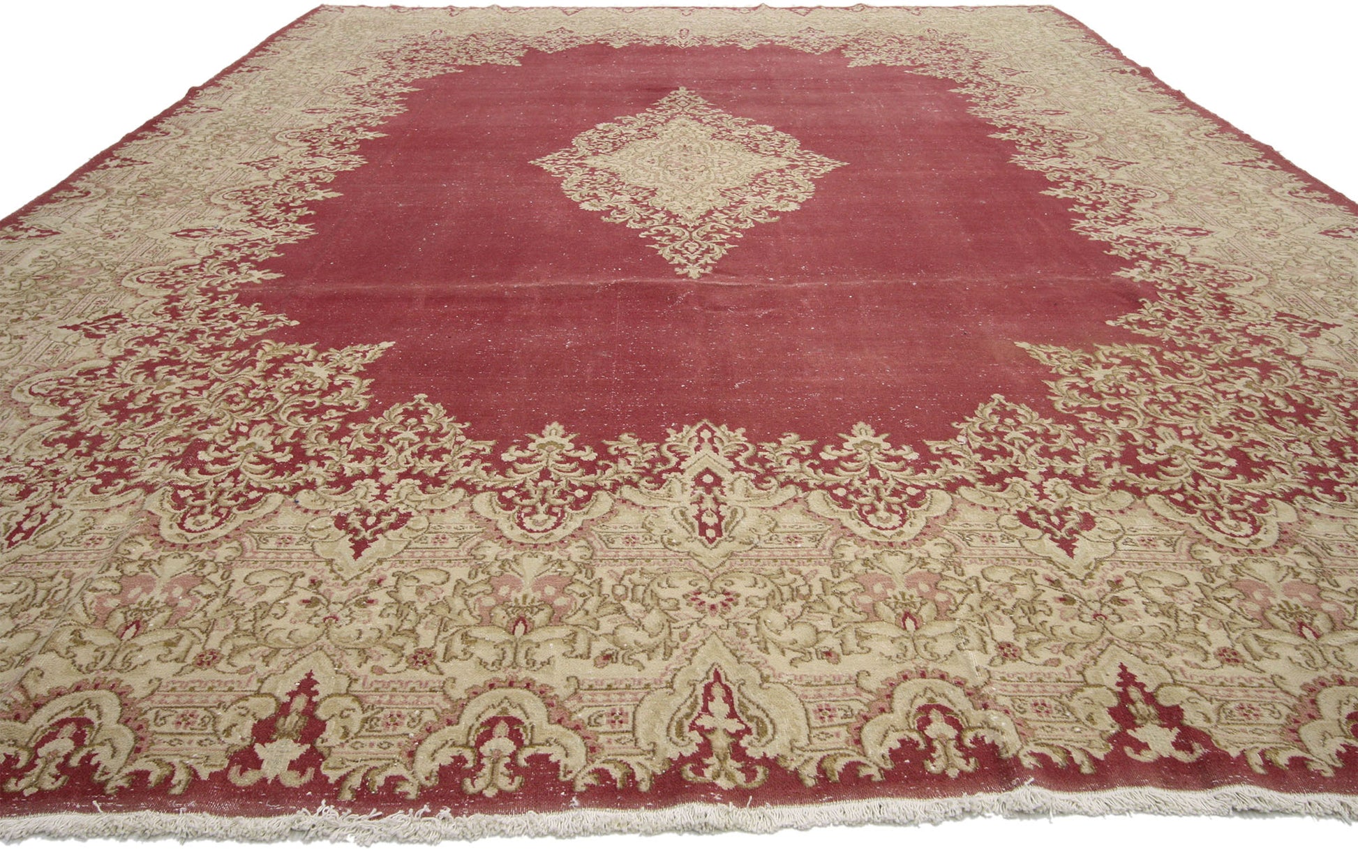 10 x 14 Vintage Persian Kerman Rug 74921