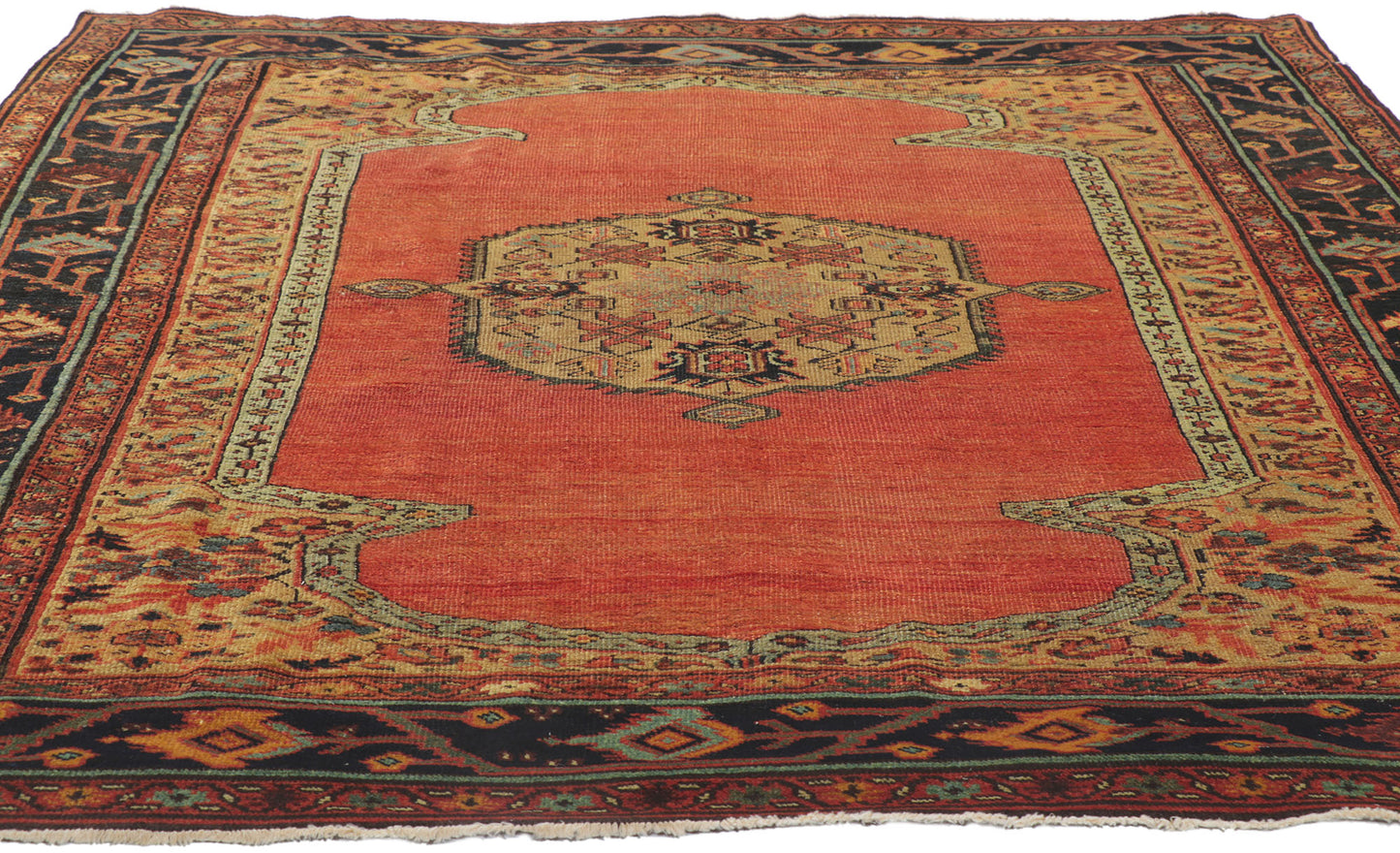 6 x 6 Antique Persian Bakshaish Rug 74953
