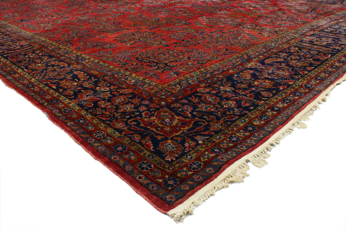 10 x 15 Antique Persian Kashan Rug 74971