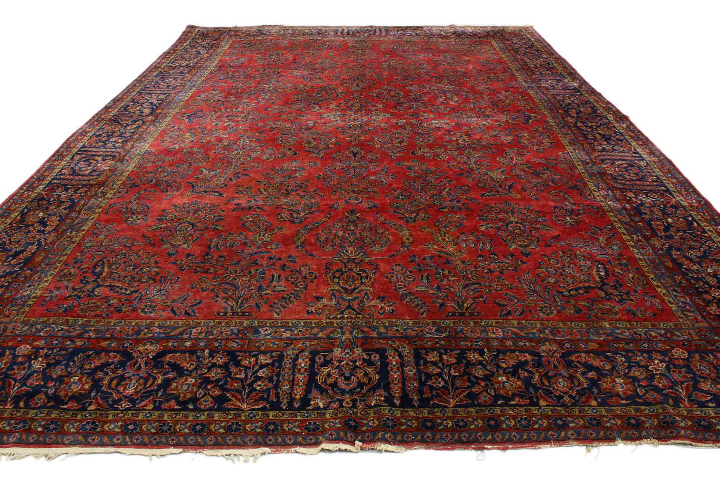 10 x 15 Antique Persian Kashan Rug 74971