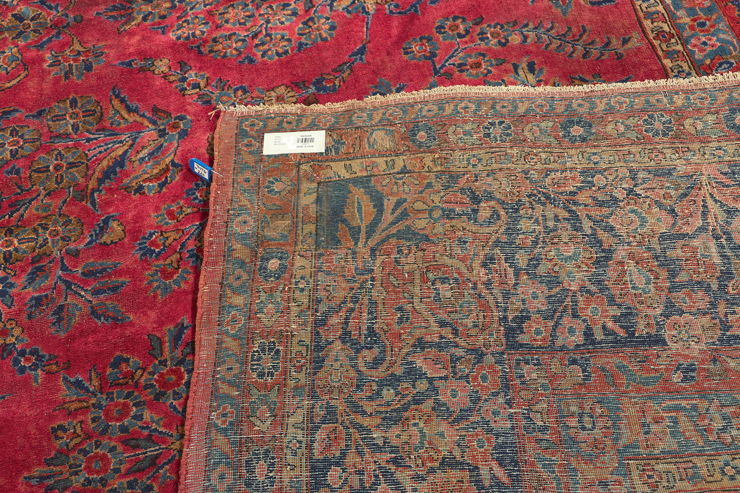 10 x 15 Antique Persian Kashan Rug 74971