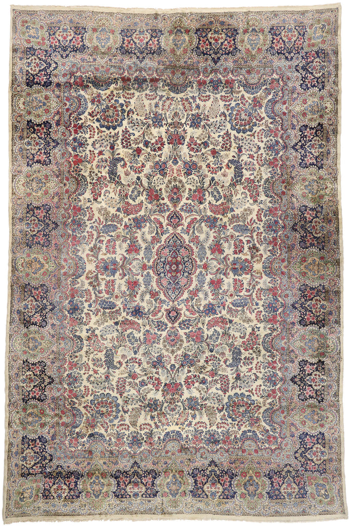 12 x 18 Antique Persian Kerman Rug 74979